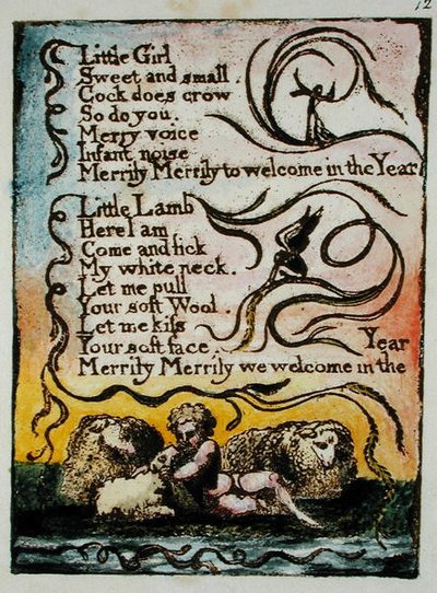 Little Girl... illustration from Songs of Innocence and of Experience (Bentley Copy L) by William Blake